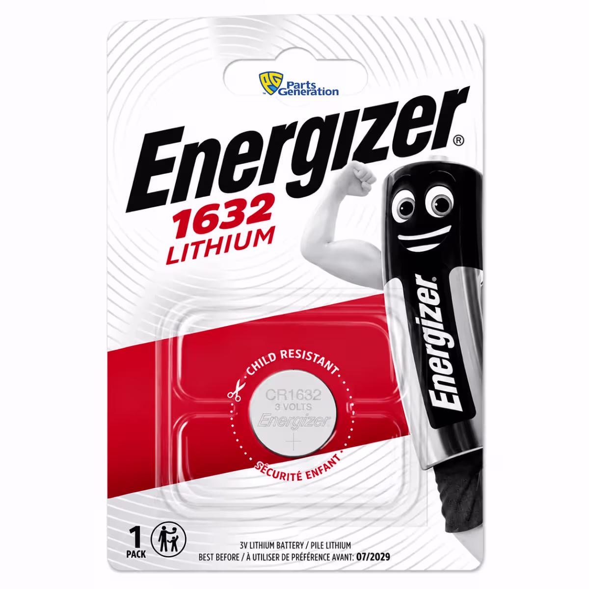 ENERGIZER CR1632 LITHIUM COIN BATTERY 